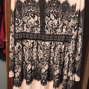 Elegant Black Lace Overlay Dress